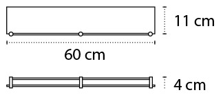 Karag Mensole - Εταζέρα γυάλινη με καγκελάκι 60cm