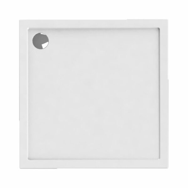 Karag New Flat - Ντουζιέρα τετράγωνη ακρυλική White 80x80x5,5cm