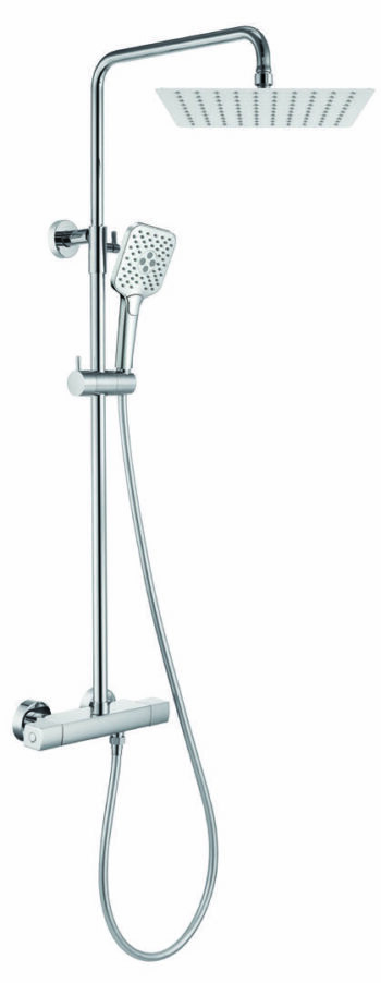 Θερμοστατική στήλη ντους Elegance square chrome Orabella