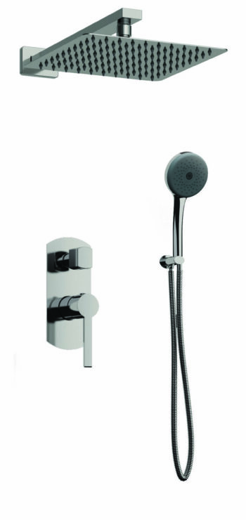 Set Εντοιχισμού ντουζιέρας Elegance Square Chrome Orabella