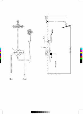 Set εντοιχισμού ντουζιέρας Black matt-Μαυρο Terra Orabella - Image 3