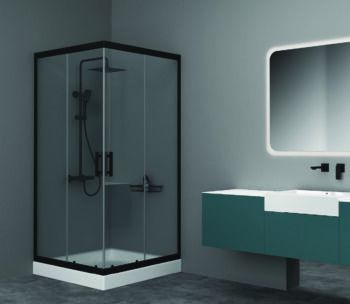 Καμπίνα 70x70x200 Vitalia Square Easy fix Black