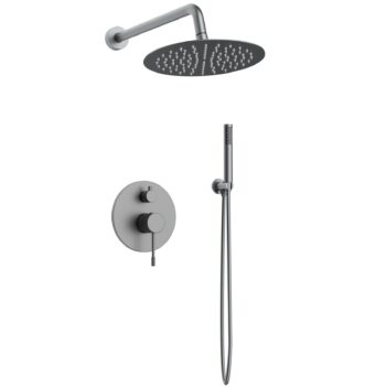 Set εντοιχισμού ντουζιέρας Terra Gun metal light PVD Orabella