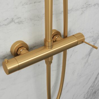 Εξωτερική στήλη ντους Terra Gold Brushed Orabella - Image 2