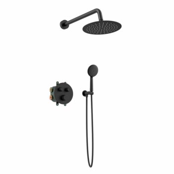 Set Εντοιχισμού με Θερμοστατική μπαταρία Black matt Terra-Preciosa Orabella