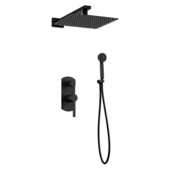 Εντοιχισμένο set ντους Elegance Square Black Orabella