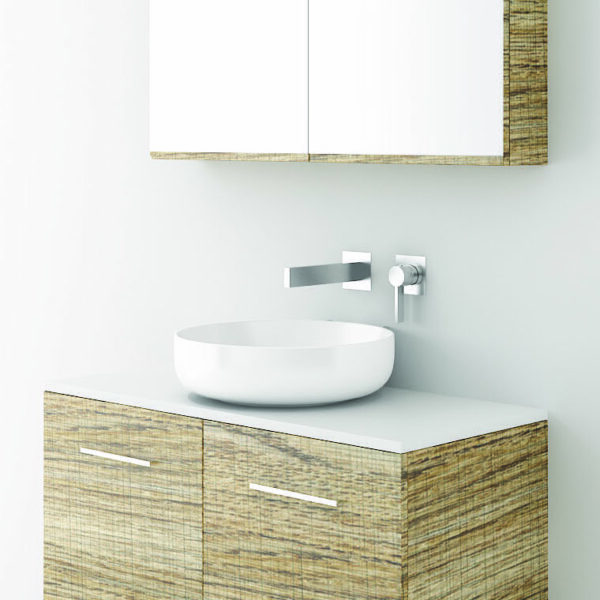 Orabella Solid Surface 100- Έπιπλο μπάνιου με 2 πόρτες-χωρίς νιπτήρα Μελαμίνη Μ100xΒ45xΥ50cm