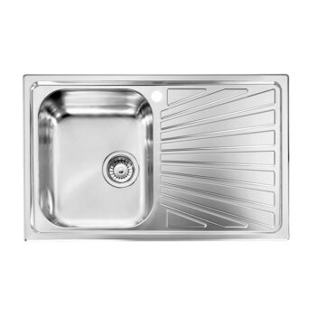 Sanitec Cometa Ένθετος Νεροχύτης 79x50cm Inox Σατινέ (λείος)