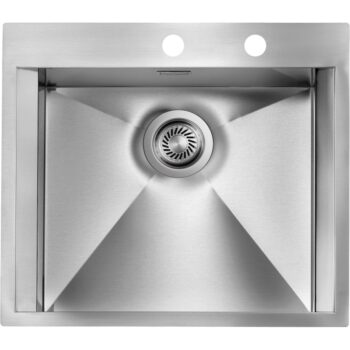 Sanitec Focus Mix Ένθετος Νεροχύτης 57x50cm Inox Σατινέ (λείος)