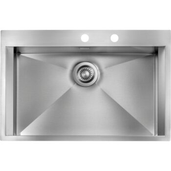 Sanitec Focus Mix Ένθετος Νεροχύτης 77x50cm Inox Σατινέ (λείος)