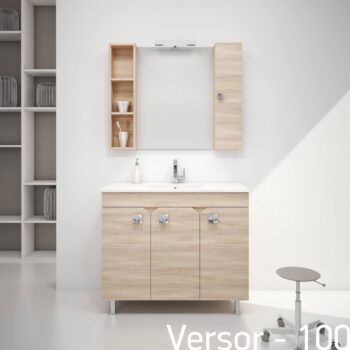 Versor 100 - Έπιπλο Μπάνιου Μελαμίνης Κρεμαστό Μ100xΠ46xΥ83 cm με νιπτήρα