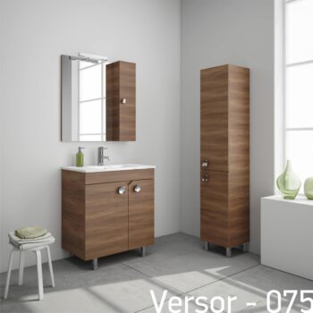 Versor 75 - Έπιπλο Μπάνιου Μελαμίνης Επιδαπέδιο Μ75xΠ46xΥ83 cm με νιπτήρα