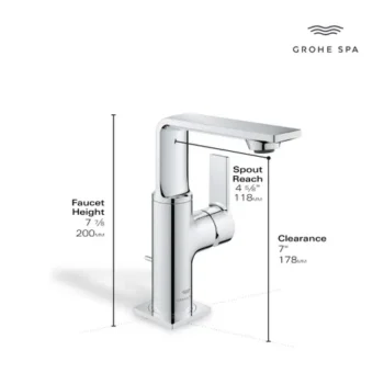 Grohe Allure size M Αναμεικτική Μπαταρία Νιπτήρα Chrome - Image 4