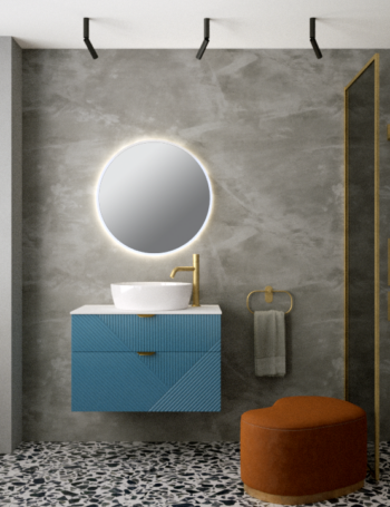 Drift I - Έπιπλο Μπάνιου MDF Κρεμαστό Μ100xΠ50xΥ52 cm με νιπτήρα