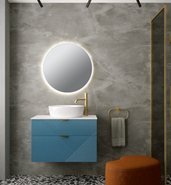 Drift I - Έπιπλο Μπάνιου MDF Κρεμαστό Μ100xΠ50xΥ52 cm με νιπτήρα