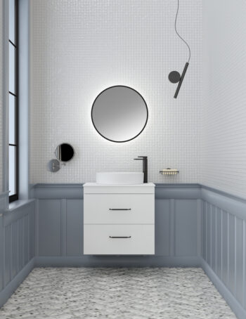Shape II - Έπιπλο Μπάνιου Κρεμαστό Λάκα MDF Μ98xΠ44xΥ55 cm με νιπτήρα