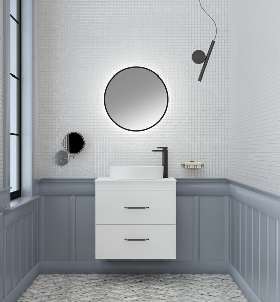 Shape II - Έπιπλο Μπάνιου Κρεμαστό Λάκα MDF Μ98xΠ44xΥ55 cm με νιπτήρα
