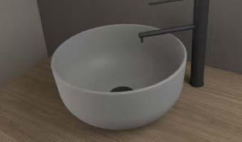 Aqua - Νιπτήρας επικαθήμενος Ø33 cm Grey Matt