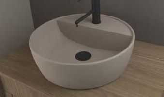 One U - Νιπτήρας επικαθήμενος Ø42 cm Cappuccino Matt