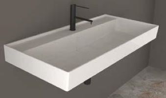 Sharp- Νιπτήρας κρεμαστός White 100x48x18,2 cm