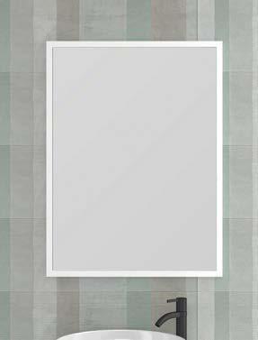 Savvopoulos Ruler - Καθρέπτης με μεταλλικό πλαίσιο 45x90cm White
