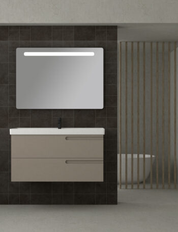 Life I - Έπιπλο Μπάνιου MDF Κρεμαστό Μ100xΠ45xΥ55 cm με νιπτήρα