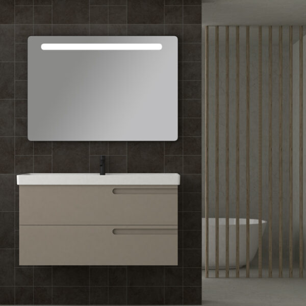Life I - Έπιπλο Μπάνιου MDF Κρεμαστό Μ100xΠ45xΥ55 cm με νιπτήρα