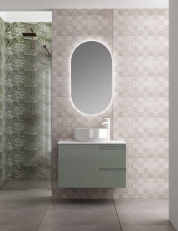Life II - Έπιπλο Μπάνιου MDF Κρεμαστό Μ98xΠ44xΥ55 cm με νιπτήρα