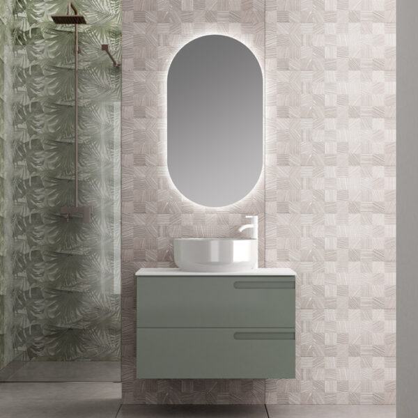 Life II - Έπιπλο Μπάνιου MDF Κρεμαστό Μ98xΠ44xΥ55 cm με νιπτήρα