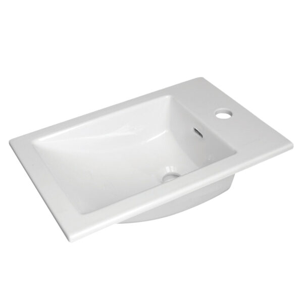 Emily III - Έπιπλο Μπάνιου Κρεμαστό Λάκα MDF Μ50xΠ33,5xΥ55 cm με νιπτήρα