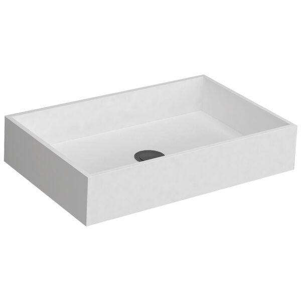 Ronda - Νιπτήρας επικαθήμενος Solid Surface Μ55xΠ35xΥ13,5 cm White