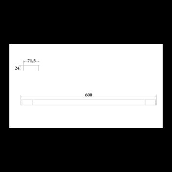 PALMIA-10 Μεταλλικό ράφι μπάνιου 60x7,15 cm Black - Image 2
