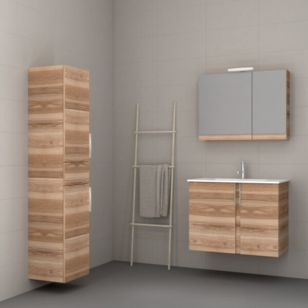 Amazon III - Έπιπλο Μπάνιου Λάκα MDF Κρεμαστό Μ55xΠ43xΥ60 cm με νιπτήρα