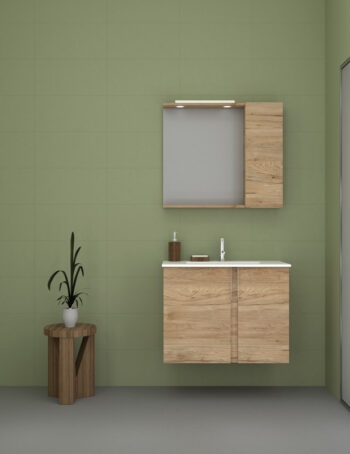 Amazon IV - Έπιπλο Μπάνιου Λάκα MDF Κρεμαστό Μ65xΠ43xΥ60 cm με νιπτήρα