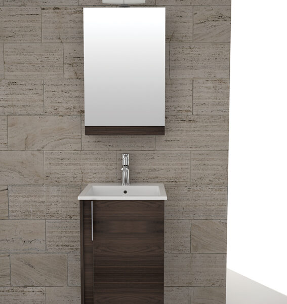 Amazon VI - Έπιπλο Μπάνιου Λάκα MDF Κρεμαστό Μ45xΠ43xΥ60 cm με νιπτήρα