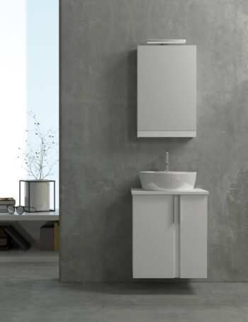 Amazon VII - Έπιπλο Μπάνιου Λάκα MDF Κρεμαστό Μ65xΠ43xΥ60 cm με νιπτήρα