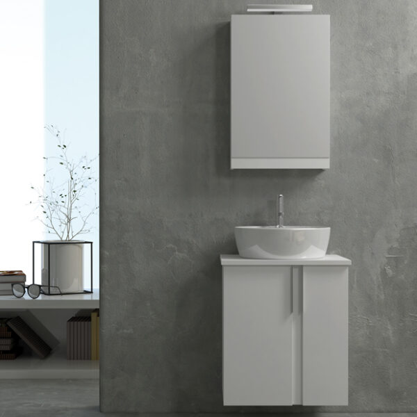 Amazon VII - Έπιπλο Μπάνιου Μελαμίνη MDF Κρεμαστό Μ65xΠ43xΥ60 cm με νιπτήρα