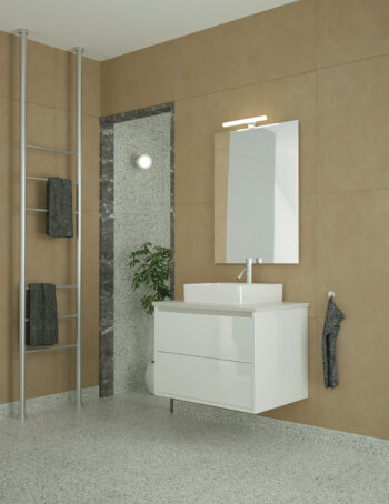 Comfort V - Έπιπλο Μπάνιου Κ/Π Θαλάσσης Κρεμαστό Μ81xΠ51xΥ50 cm με νιπτήρα
