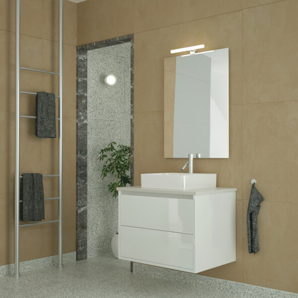 Comfort V - Έπιπλο Μπάνιου Κ/Π Θαλάσσης Κρεμαστό Μ81xΠ51xΥ50 cm με νιπτήρα