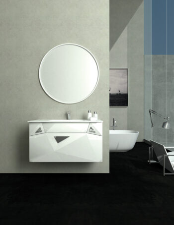 Diamond I - Έπιπλο Μπάνιου MDF Κρεμαστό Μ102xΠ51,5xΥ55 cm με νιπτήρα