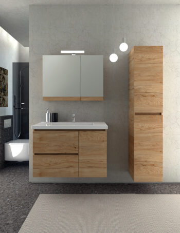 Funky IV - Έπιπλο Μπάνιου Λάκα MDF Κρεμαστό Μ86xΠ51,5xΥ55 cm με νιπτήρα