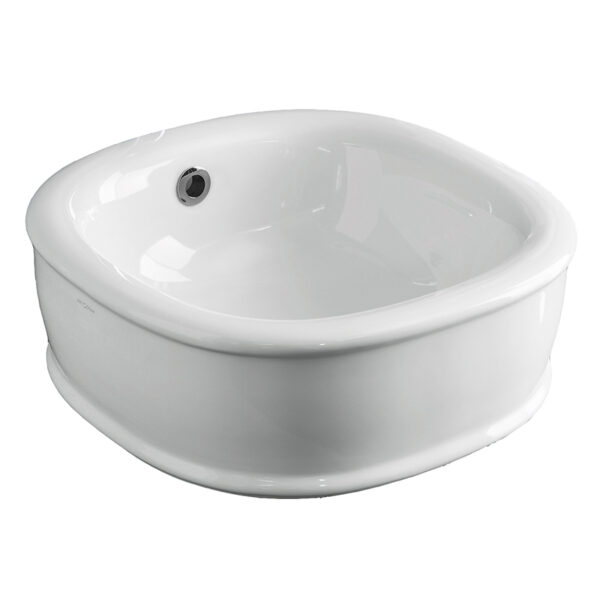 Azuley 45 - Νιπτήρας πορσελάνης επικαθήμενος Μ45xΠ45xΥ16 cm White