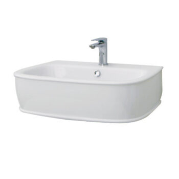 Azuley 72 - Νιπτήρας πορσελάνης επικαθήμενος Μ72xΠ50xΥ20 cm White