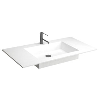 Νιπτήρας Solid Surface ένθετος White Μ71xΠ51xΥ11 cm