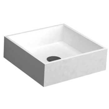 Ronda - Νιπτήρας επικαθήμενος Solid Surface Μ35xΠ35xΥ11 cm White