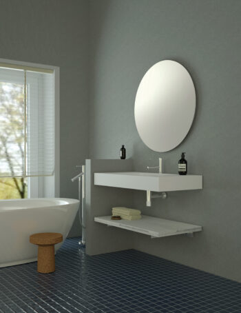 X Solid Basin ΙI - Έπιπλο Μπάνιου Κρεμαστό Μ71xΠ50 cm με νιπτήρα
