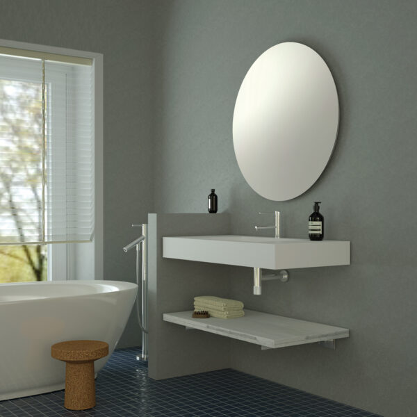 X Solid Basin ΙI - Έπιπλο Μπάνιου Κρεμαστό Μ81xΠ50 cm με νιπτήρα