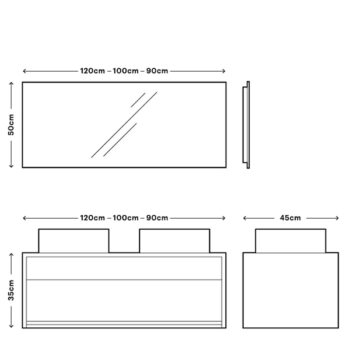 X Morph Compact II - Έπιπλο Μπάνιου Κρεμαστό Λάκα σε WPC Μ100xΠ45xΥ35 με νιπτήρα - Image 2