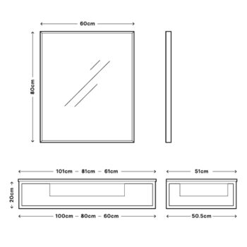 X Rail Ι - Έπιπλο Μπάνιου Κρεμαστό Μ101xΠ51xΥ20 cm με νιπτήρα - Image 2