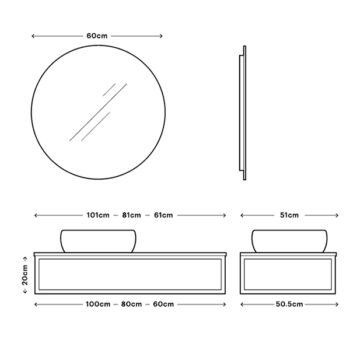 X Rail ΙI - Έπιπλο Μπάνιου Κρεμαστό Μ101xΠ51xΥ20 cm με νιπτήρα - Image 2